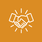 Partnership handshake illustration