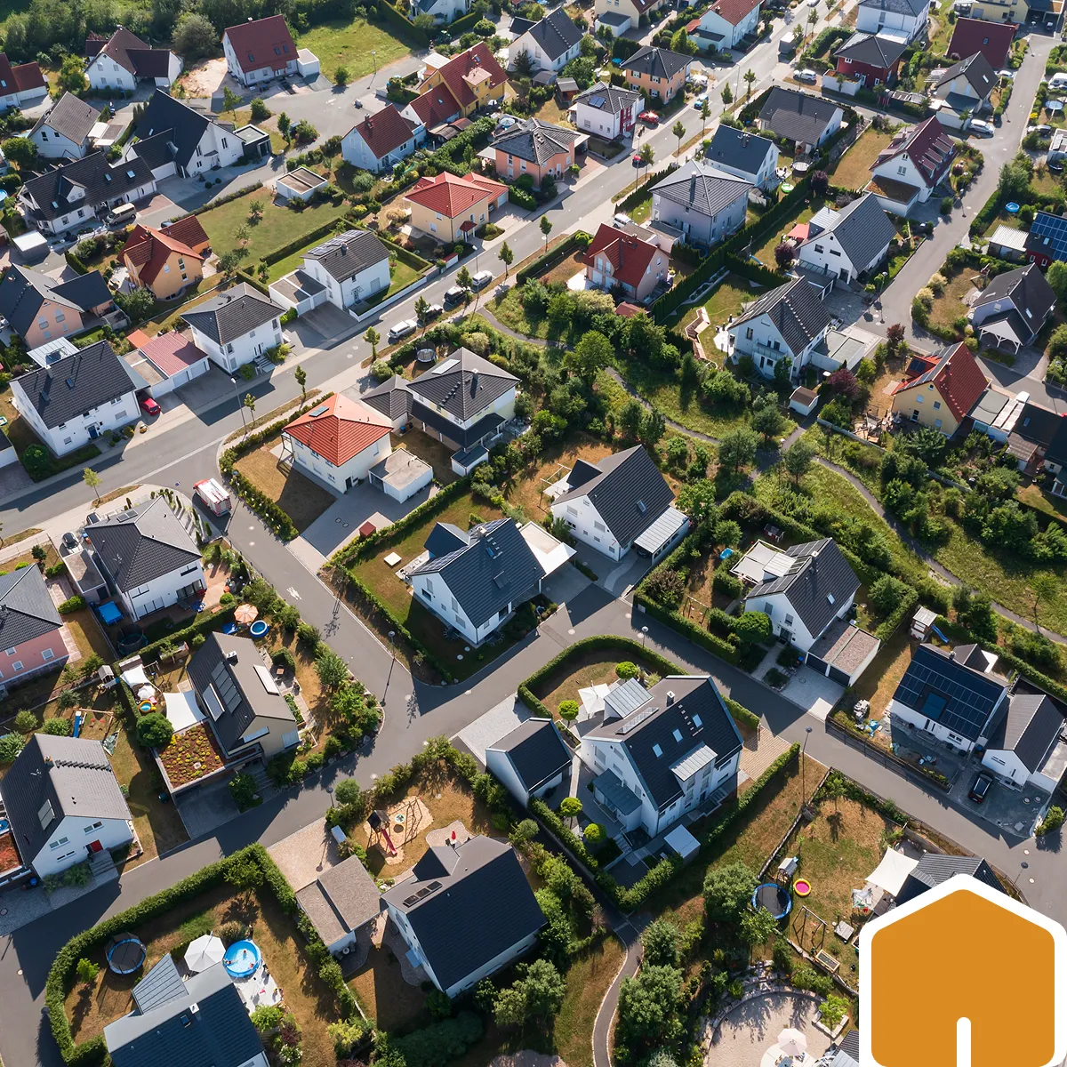 Residential area with houses